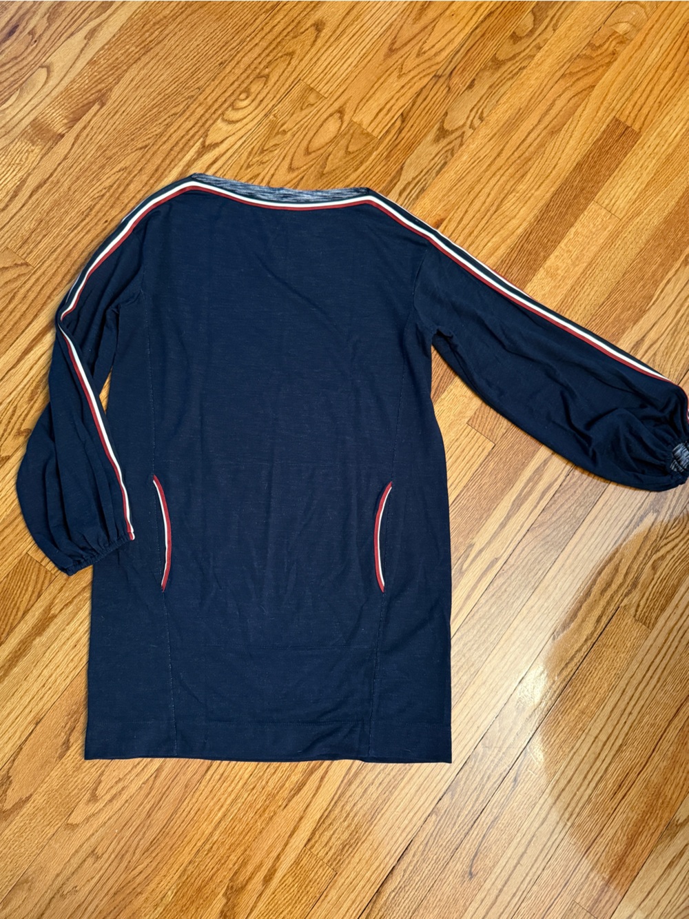 Navy Long-Sleeve Terry dress